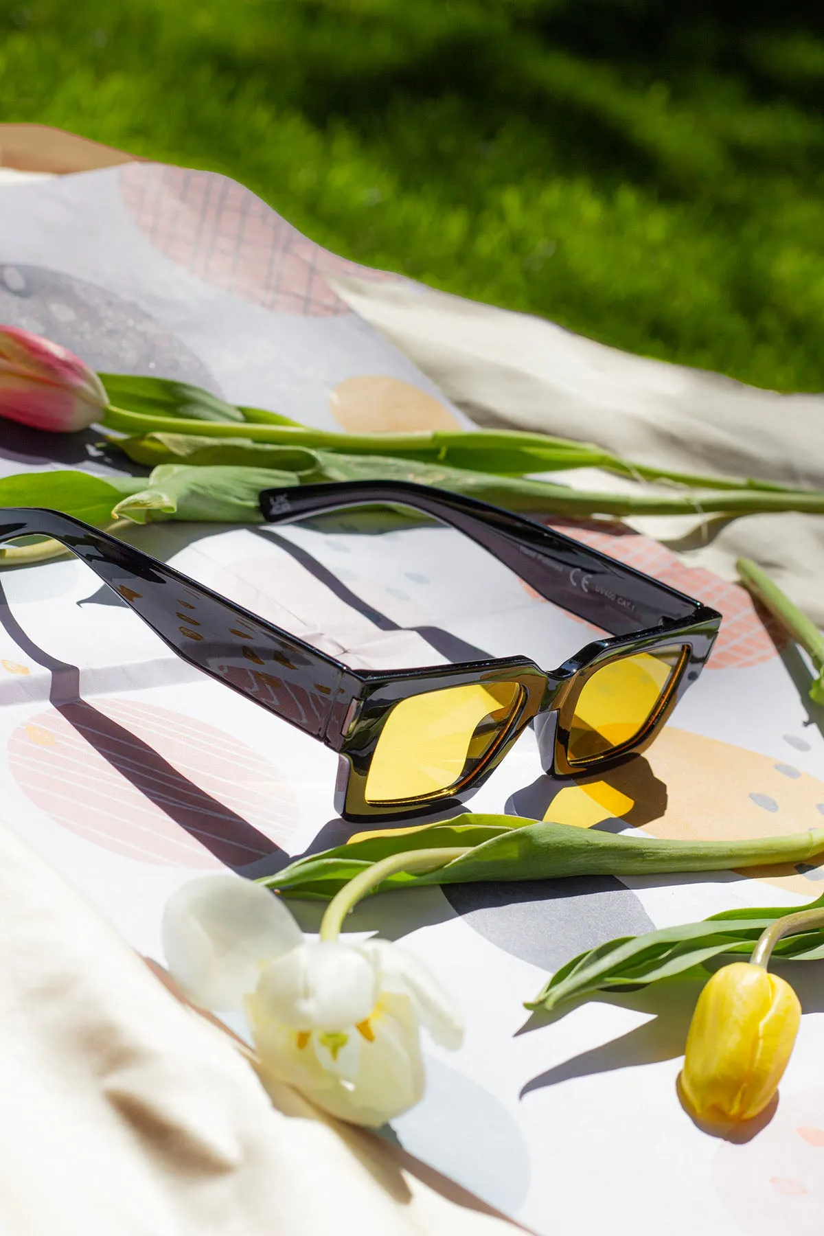 Thick Frame Mini Rectangle Sunglasses