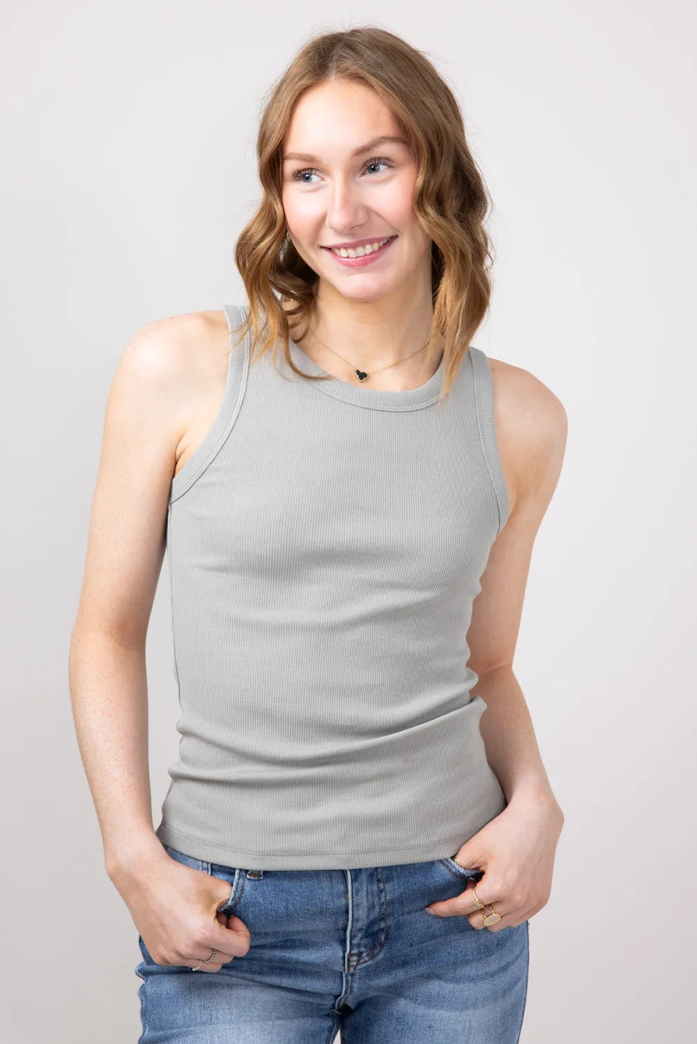 Thread & Supply Edlin Tank Top for Women in Forest Fog | T2338BRTS-FORESTFOG