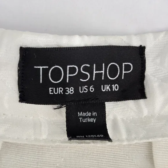 Topshop Diamond Jacquard Quilted Pleated Midi Skirt Fall Trend Off White