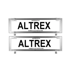 Ultimate Dual Slimline Chrome Number Plate Covers Without Lines - Push Clip - 6VCC