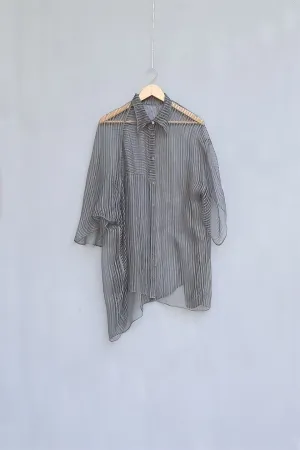 Urvashi Kaur   I   Tianmu SHIRT TERRA SHIRT linen noil slate TESSELLATE- 83