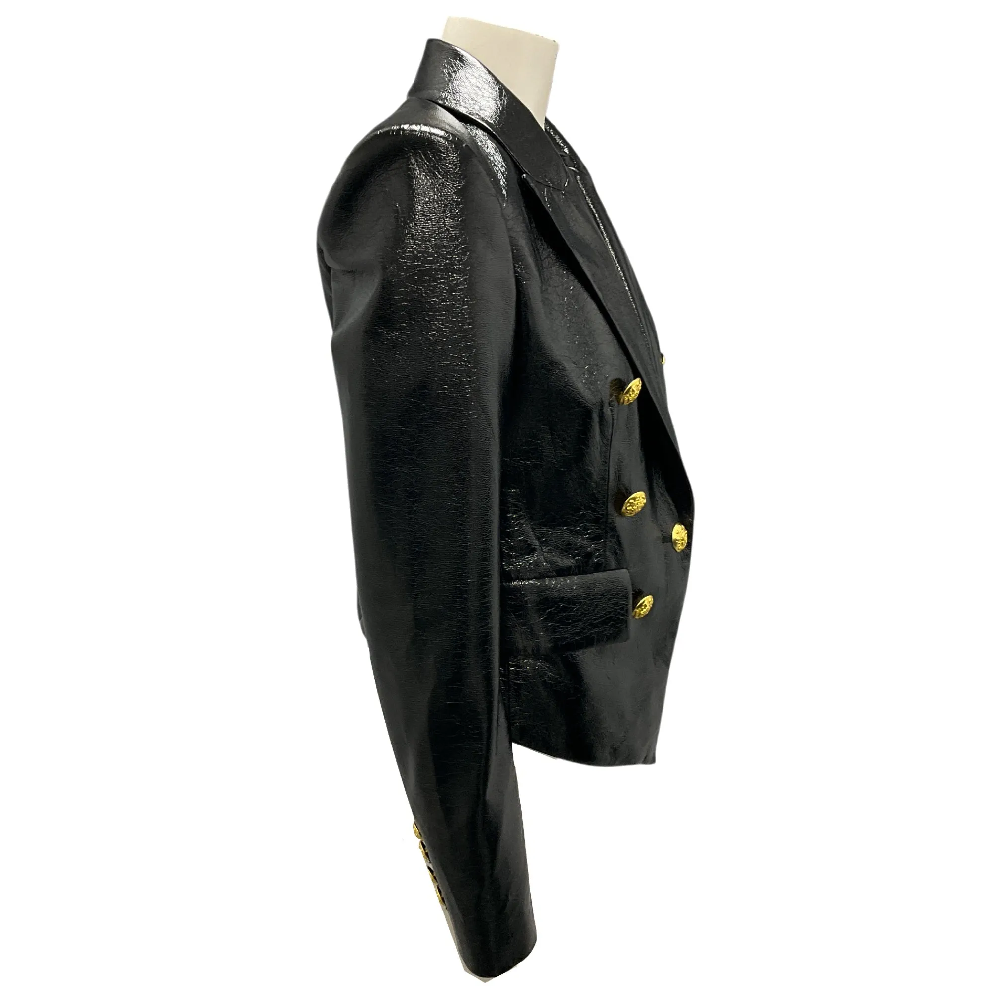 Veronica Beard Black Cooke Glossy Dickey Blazer