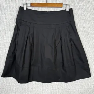 Vince Black Pleated A-Line Skirt Pockets Career Sz 8 M 90 Y2K Grunge Punk Goth