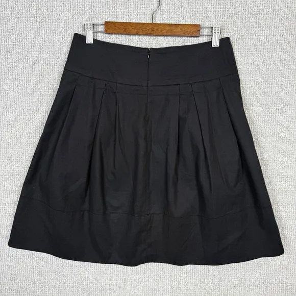 Vince Black Pleated A-Line Skirt Pockets Career Sz 8 M 90 Y2K Grunge Punk Goth