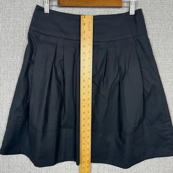 Vince Black Pleated A-Line Skirt Pockets Career Sz 8 M 90 Y2K Grunge Punk Goth