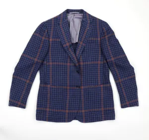 Vincenzo Sportcoat in Blue Houndstooth Windowpane