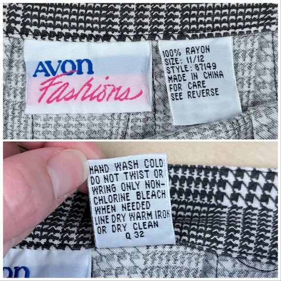 Vintage 1980s Glen Check High Waisted Pleated Mini Skirt