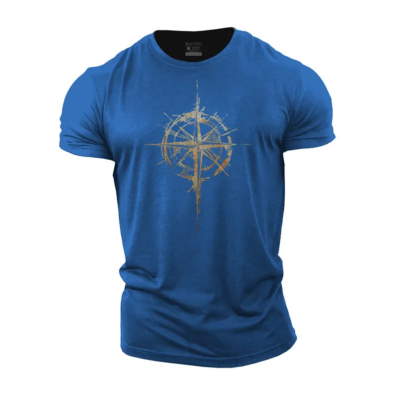 Vintage Compass Cotton T-Shirt