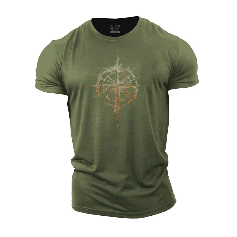 Vintage Compass Cotton T-Shirt