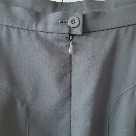Vintage Escada Margaretha Ley Black Wool Blend Pleated Skirt