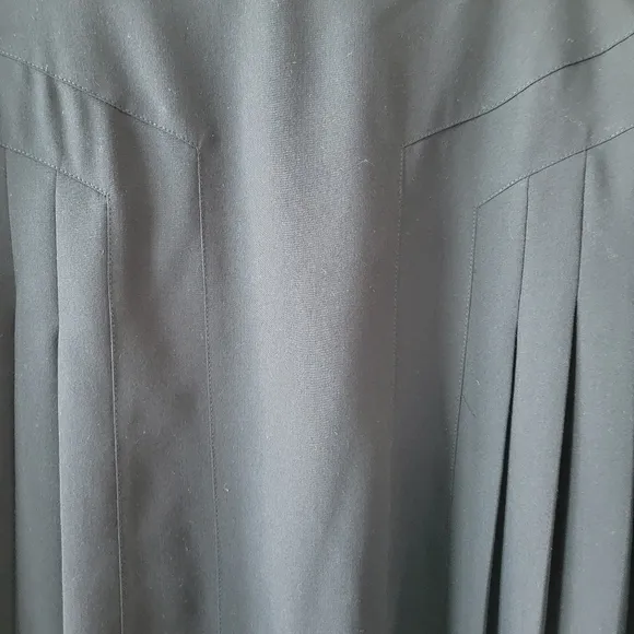 Vintage Escada Margaretha Ley Black Wool Blend Pleated Skirt