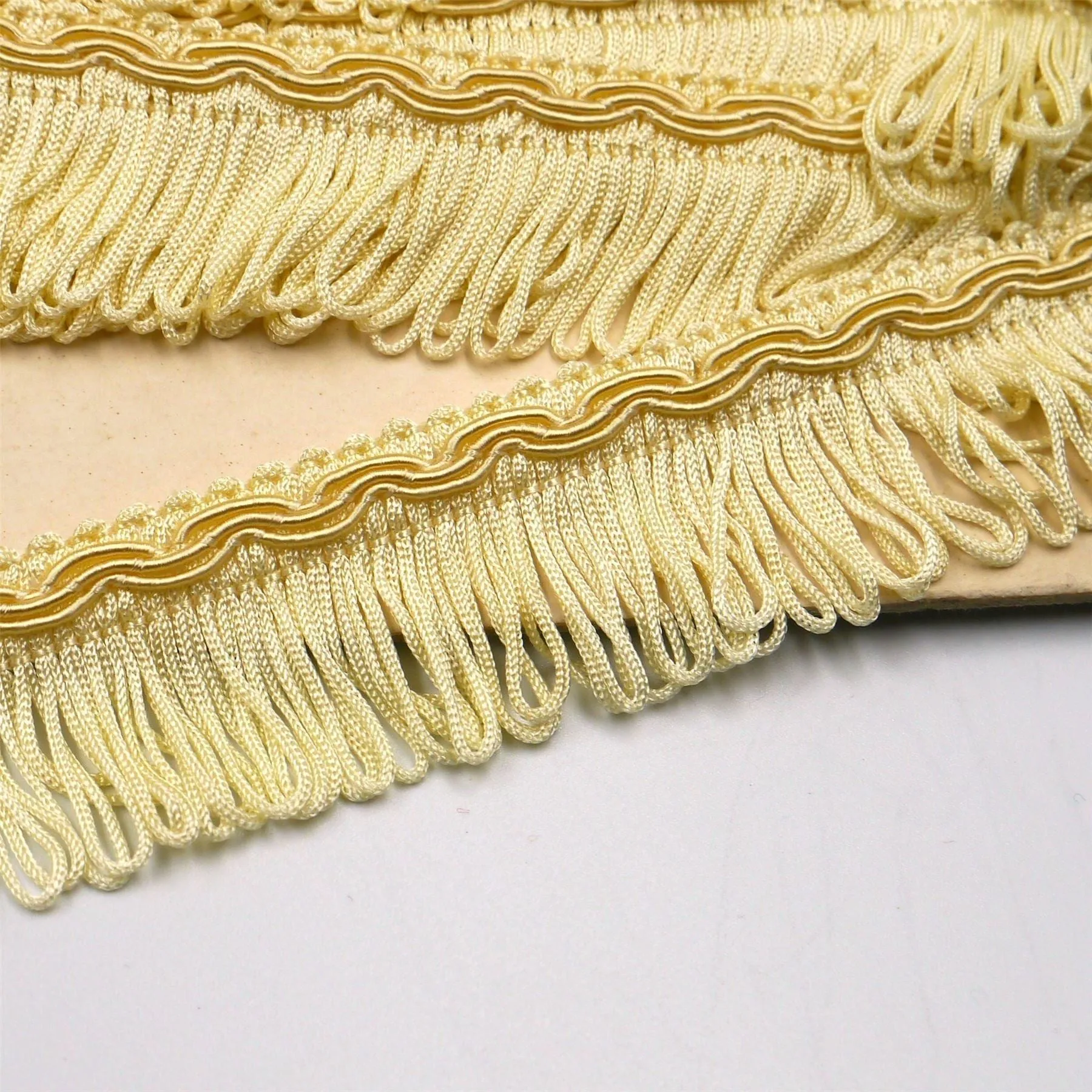 Vintage Gimp Braid With Looped Fringe 32mm 865