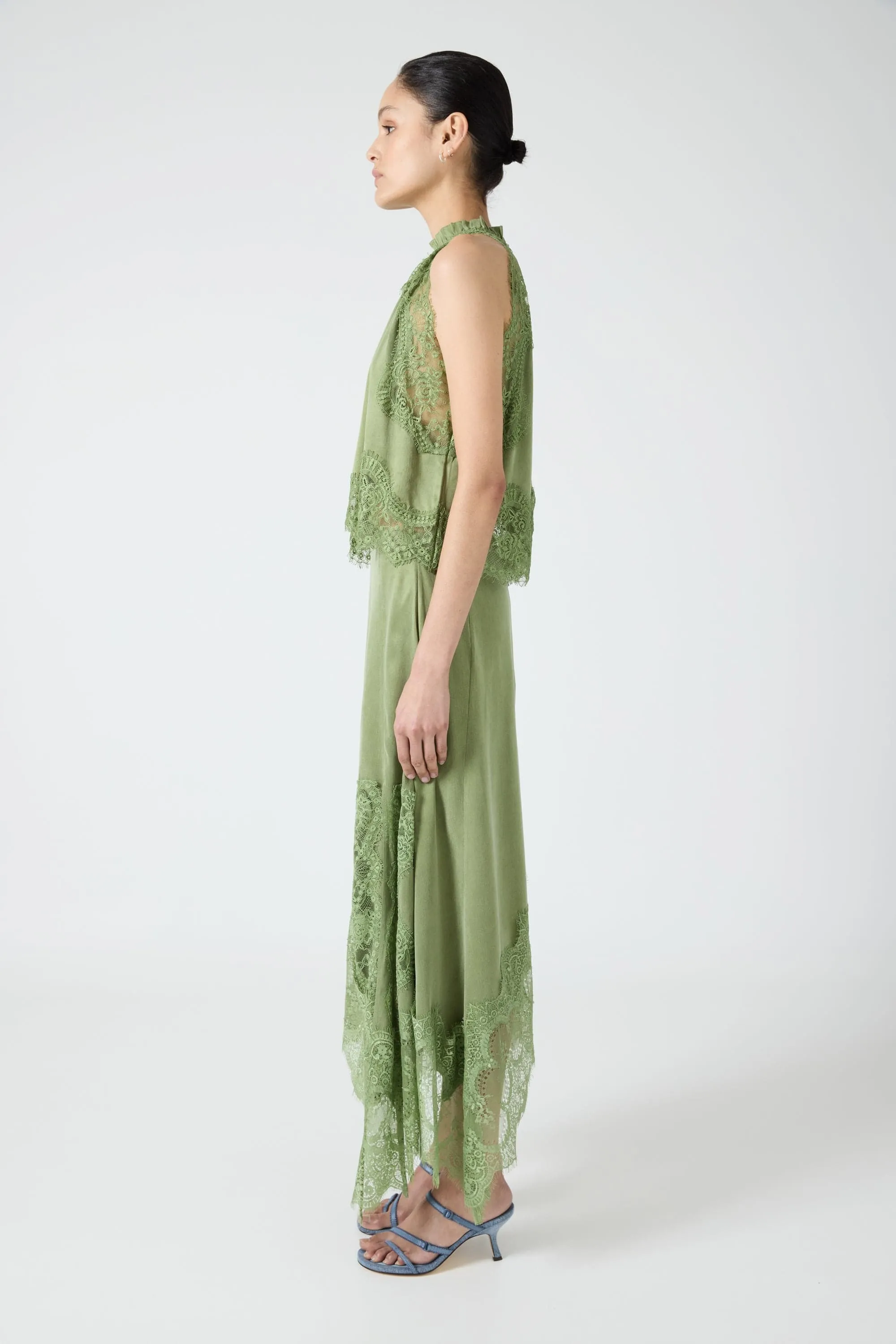 VISIONS LACE TOP | SAGE
