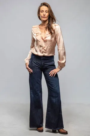 Vivian Ruffle Blouse In Roebuck