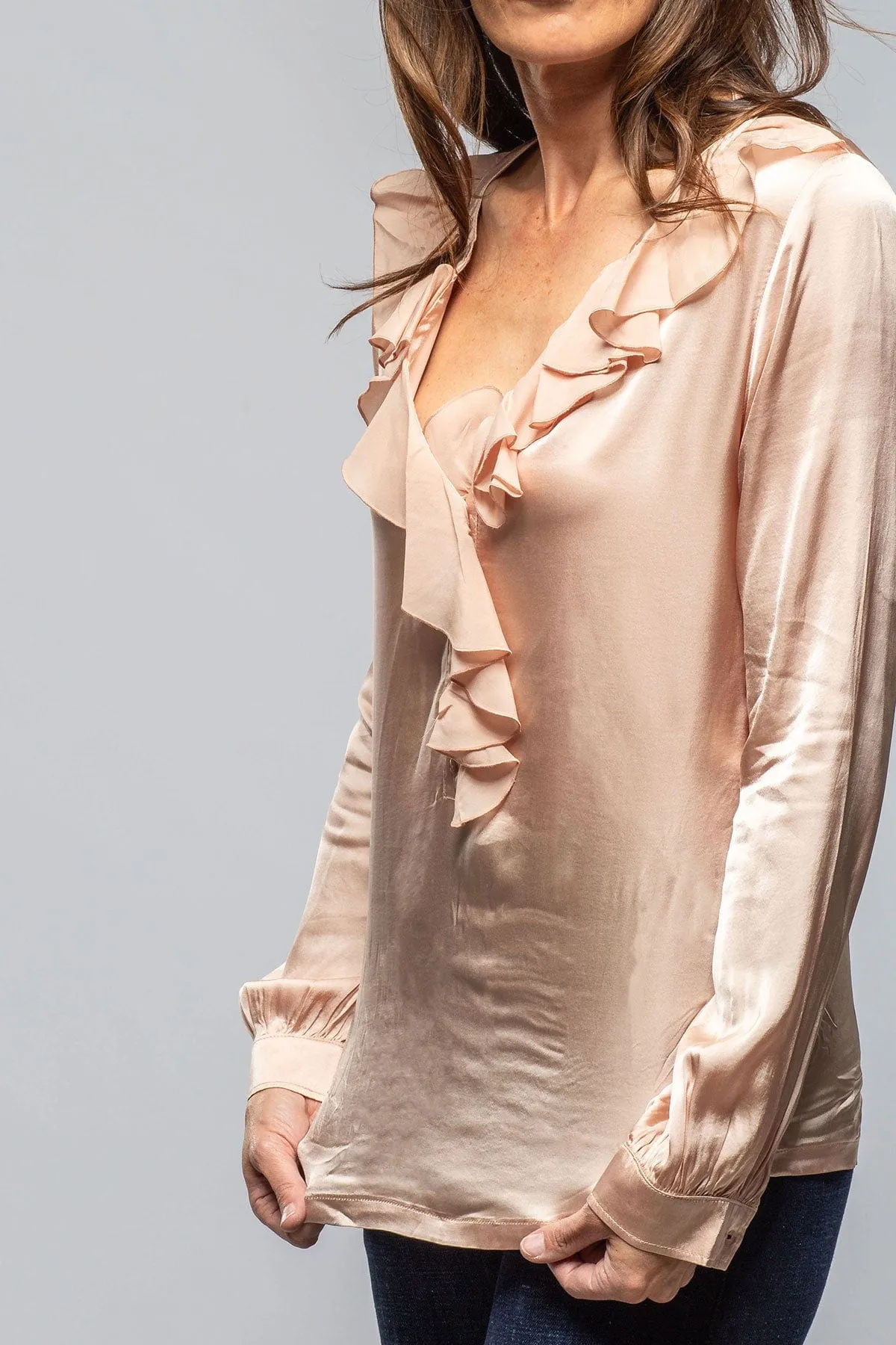 Vivian Ruffle Blouse In Roebuck