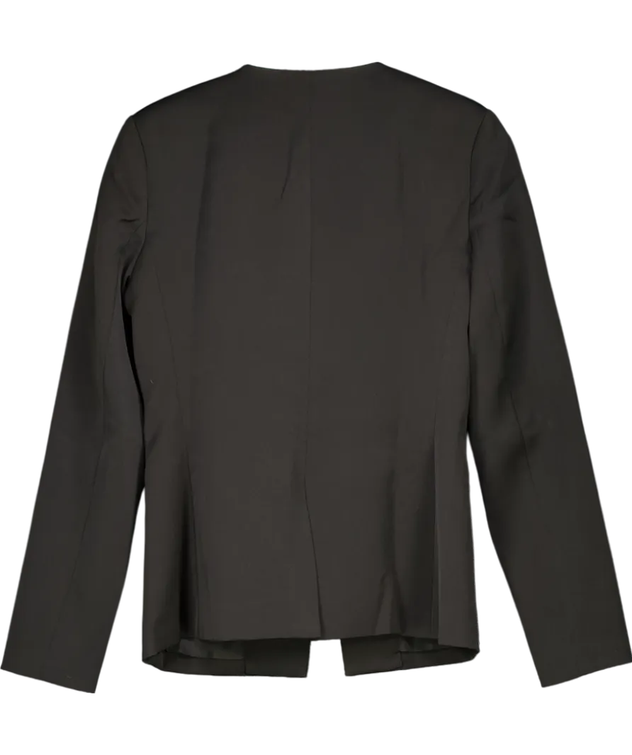 Warehouse Black Premium Diamante Bow Waisted Blazer UK 10