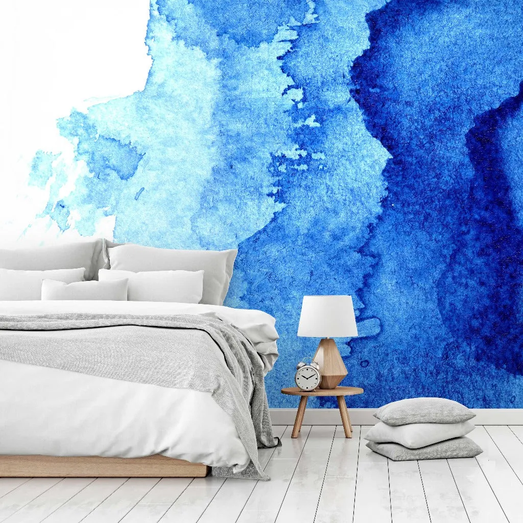 Waterblue Ink Wallpaper Mural