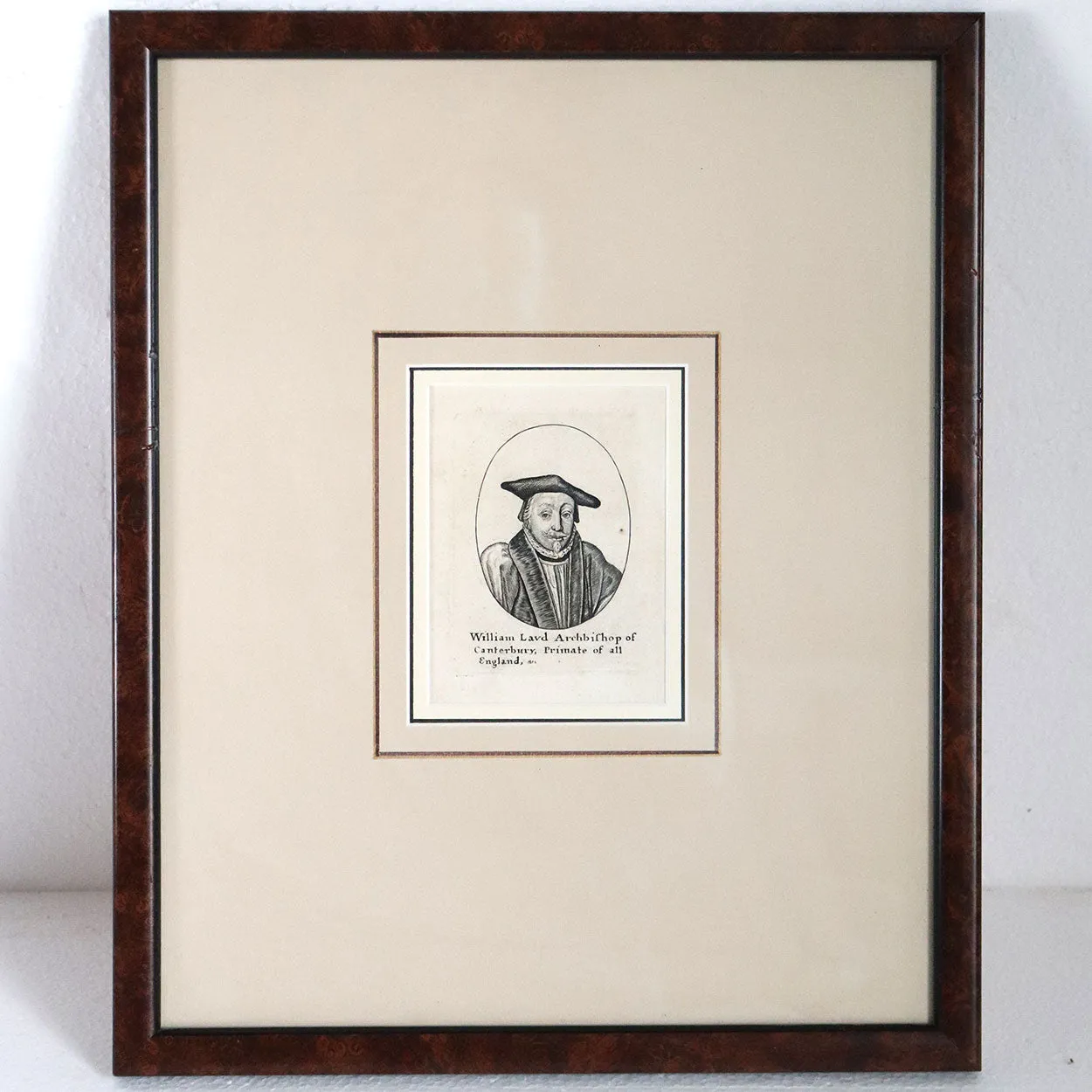 WENCESLAUS HOLLAR Etching on Paper, William Laud, Archbishop of Canterbury