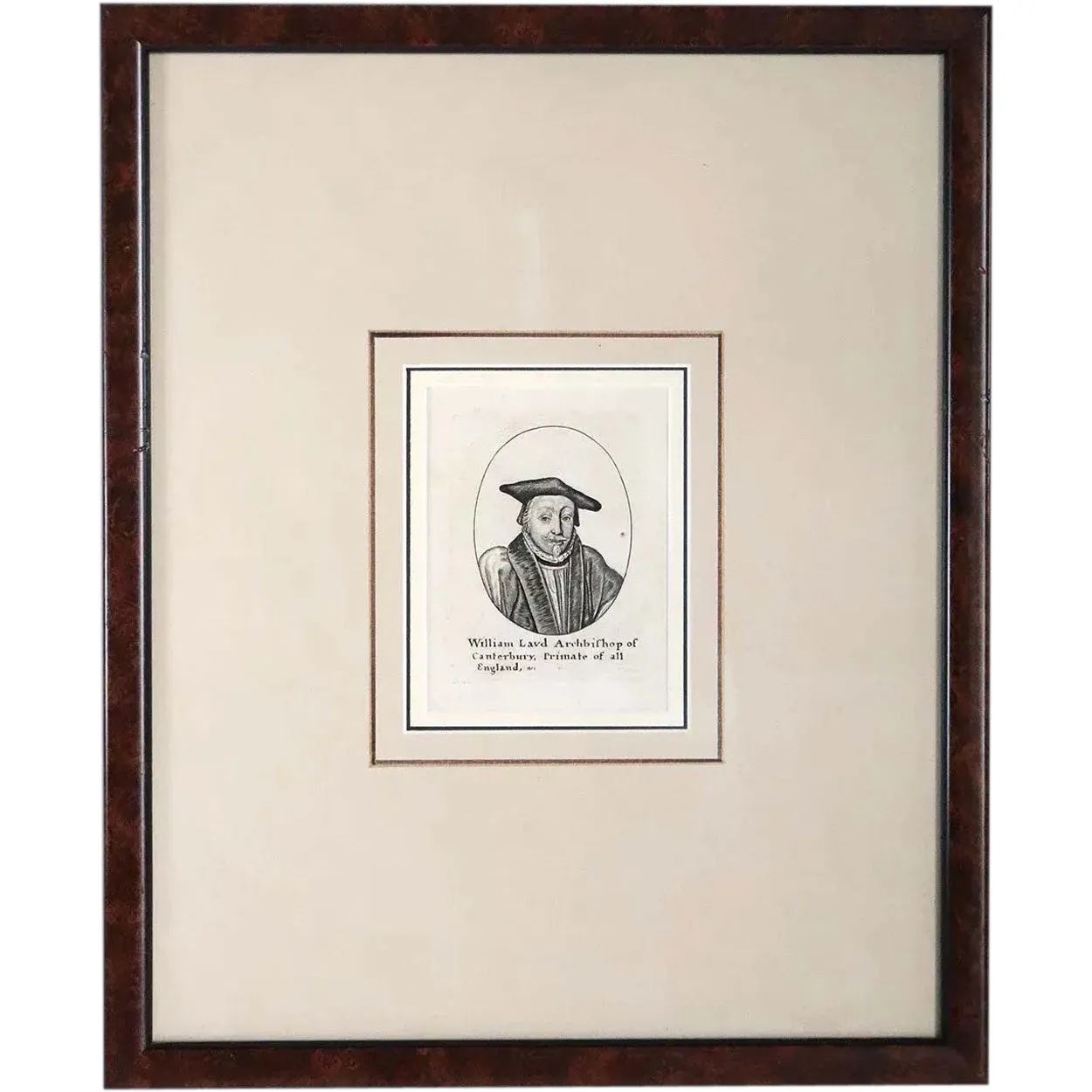 WENCESLAUS HOLLAR Etching on Paper, William Laud, Archbishop of Canterbury