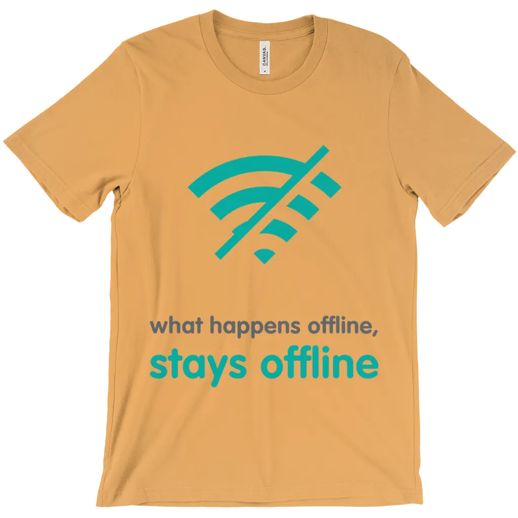What Happens Offline Adult T-Shirts (English)