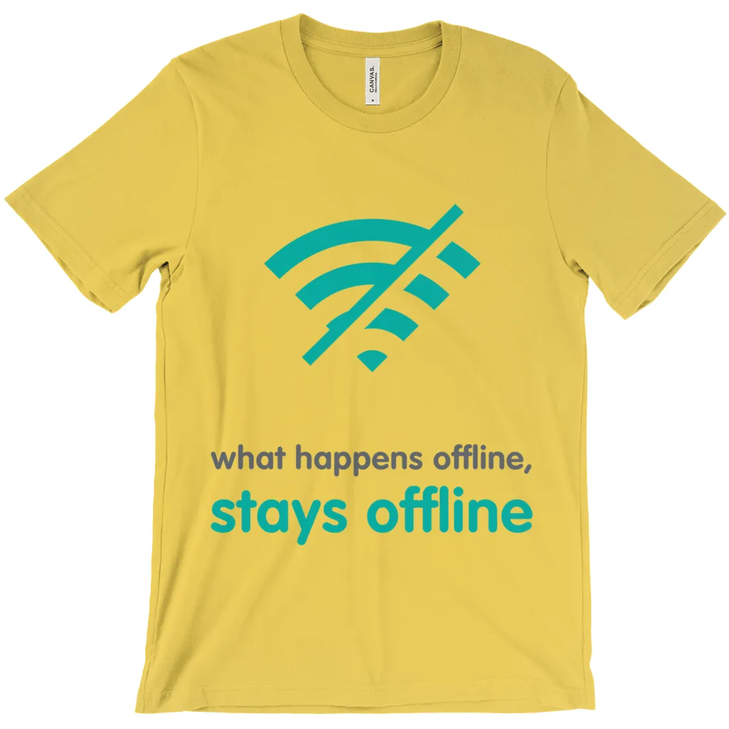 What Happens Offline Adult T-Shirts (English)