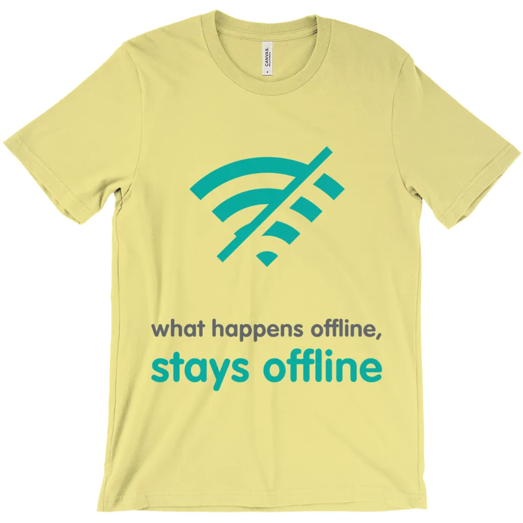 What Happens Offline Adult T-Shirts (English)