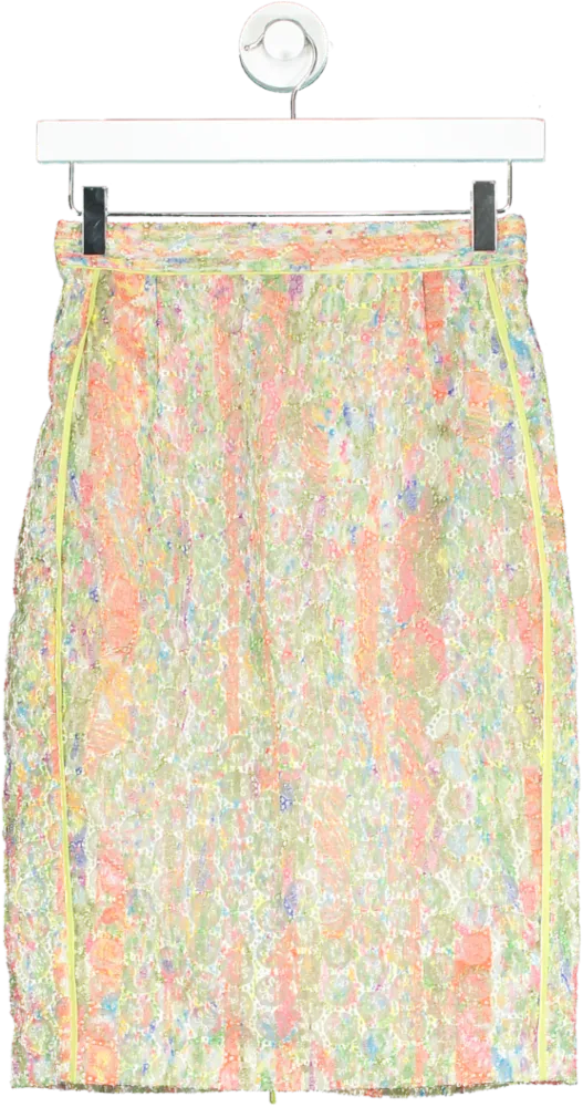 Whistles Multicolour Textured Midi Skirt UK 6