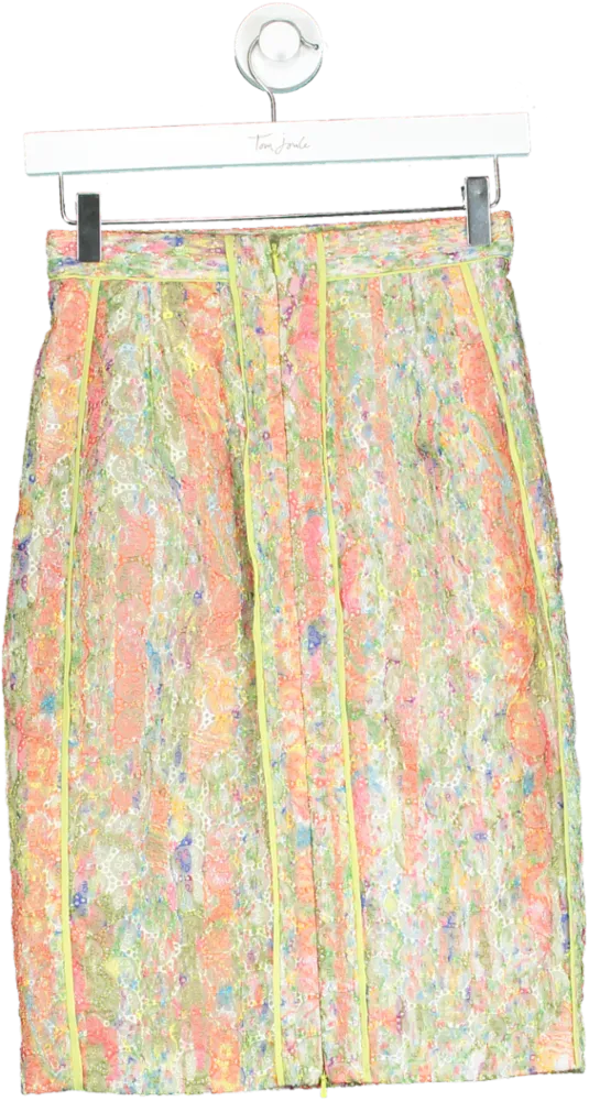 Whistles Multicolour Textured Midi Skirt UK 6