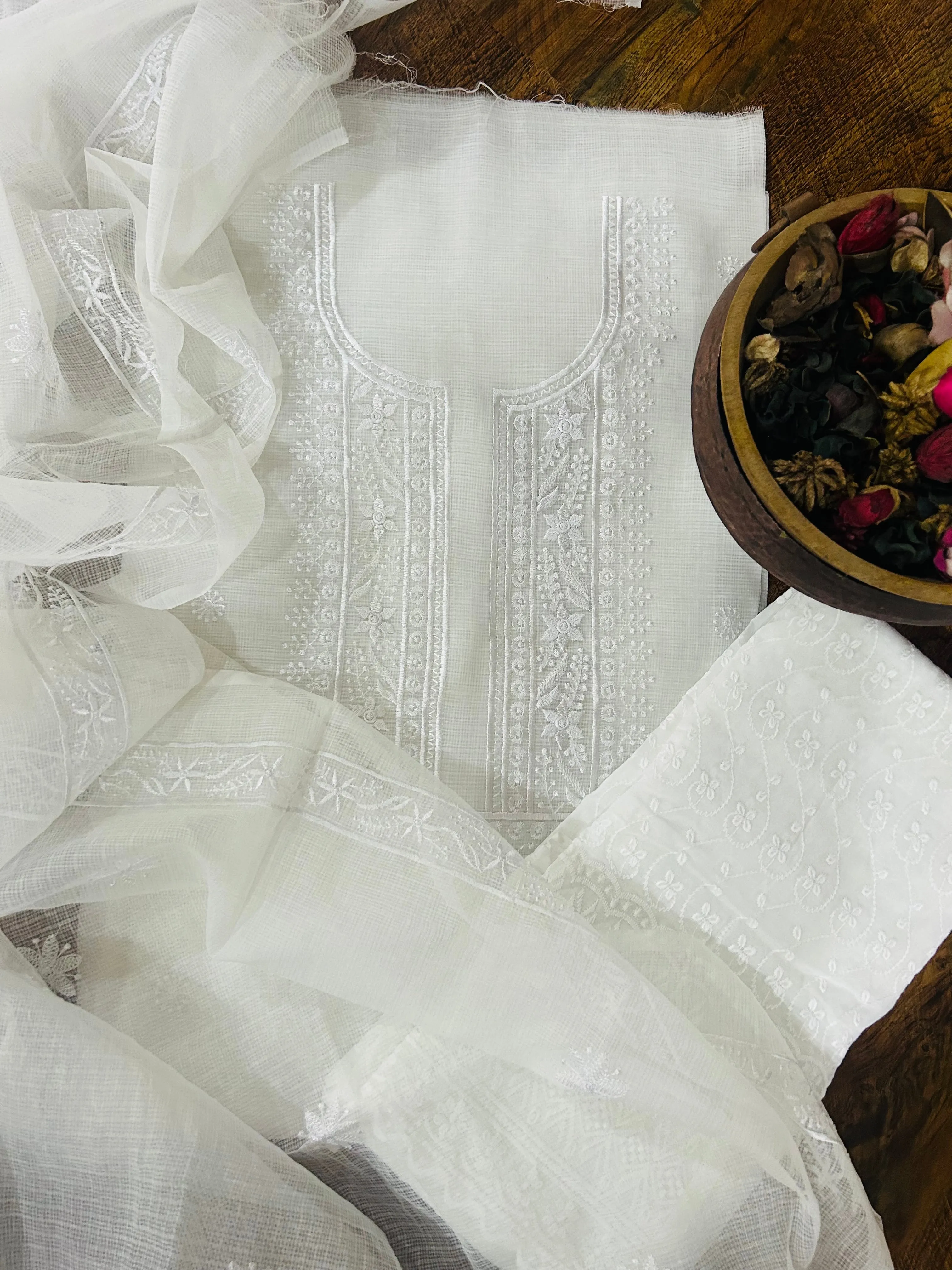 White Kota Doriya Suit