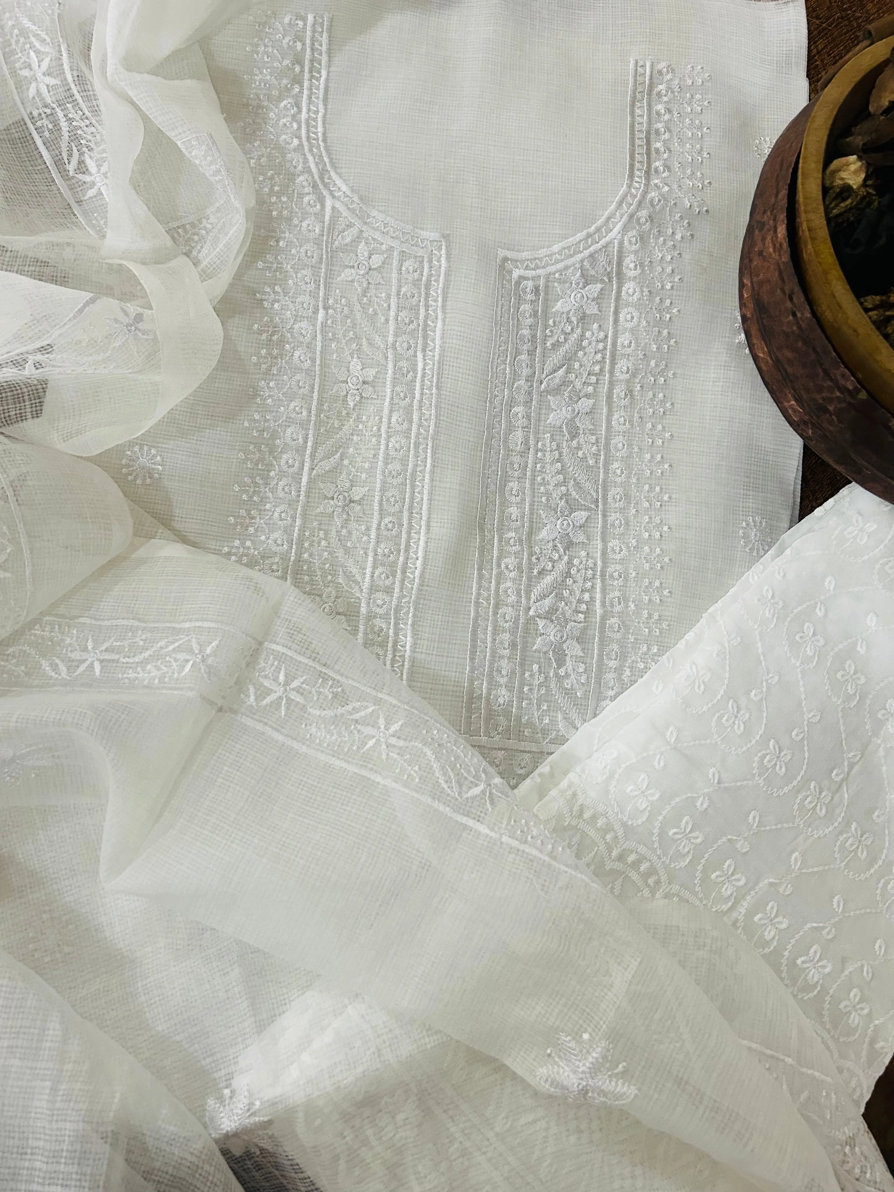White Kota Doriya Suit
