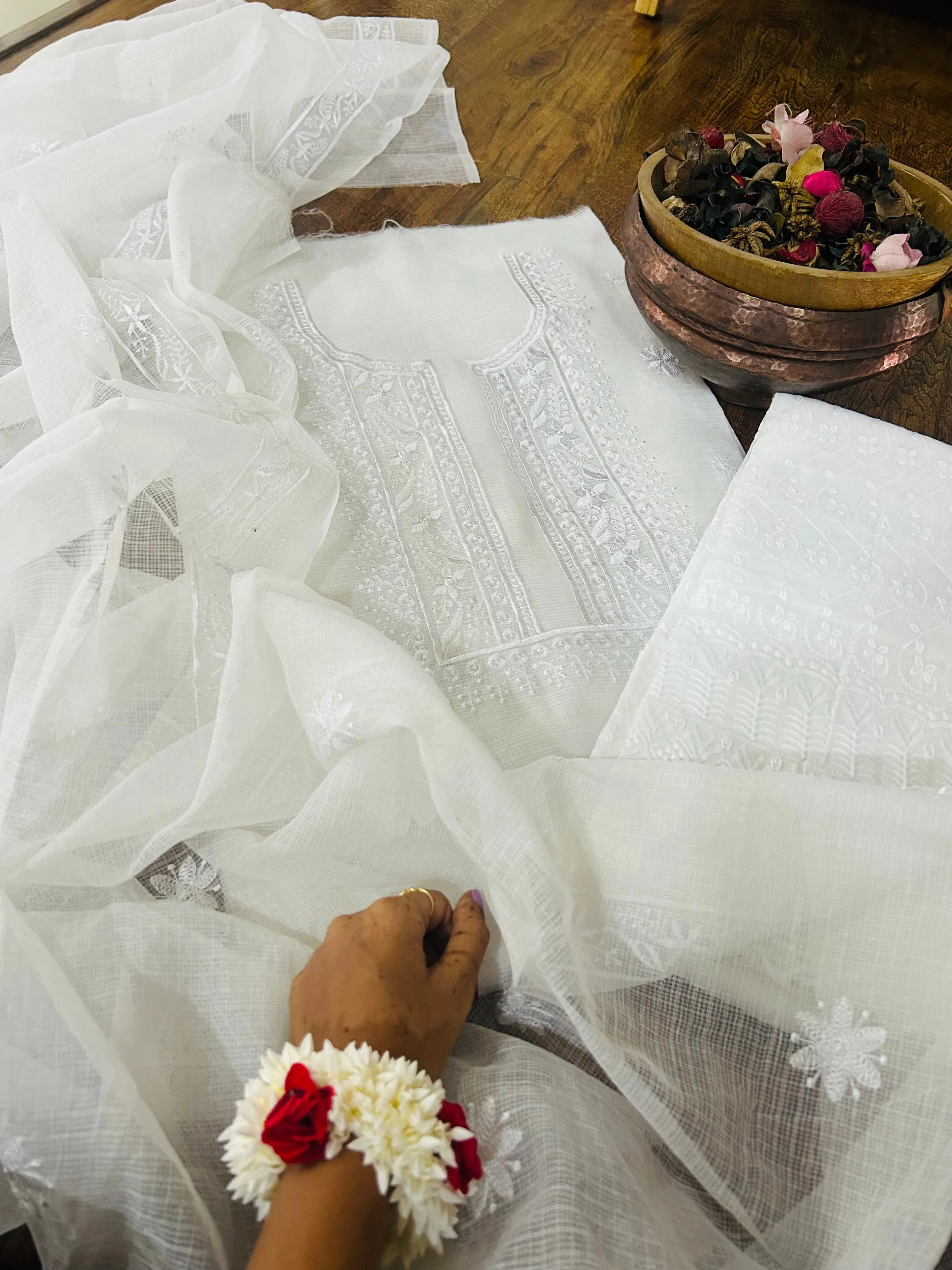 White Kota Doriya Suit