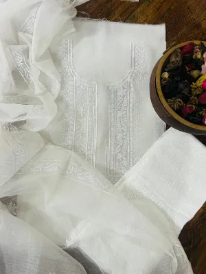 White Kota Doriya Suit