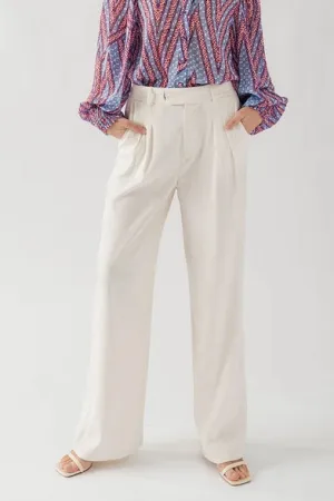 Wide Leg Pleated Pant - Final Sale