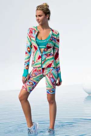 WILD HEART - Fitted Zip Jacket & Mixed Waistband Capri • Multicolor