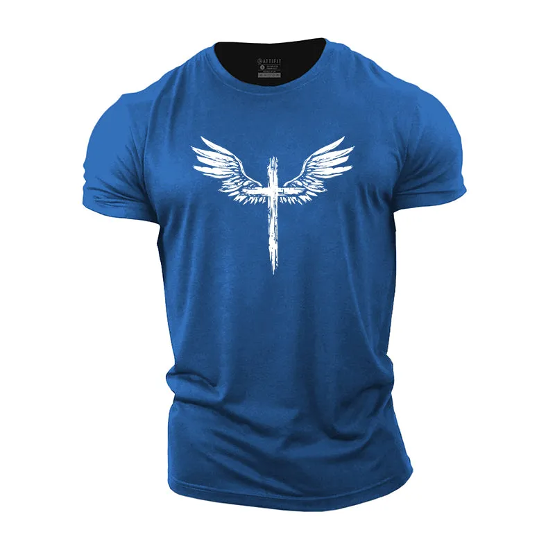 Wings Cross Cotton T-Shirt