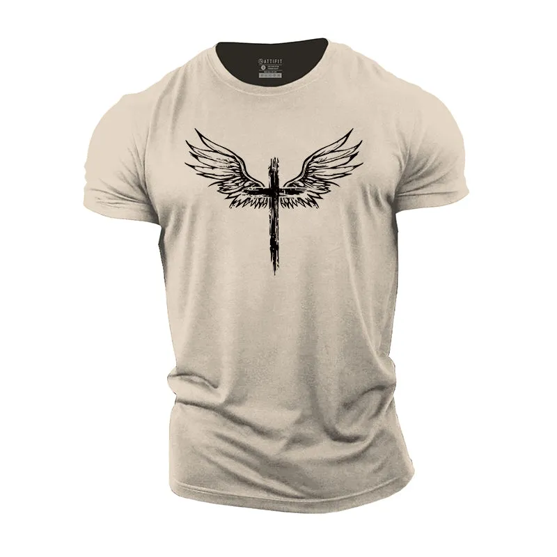 Wings Cross Cotton T-Shirt