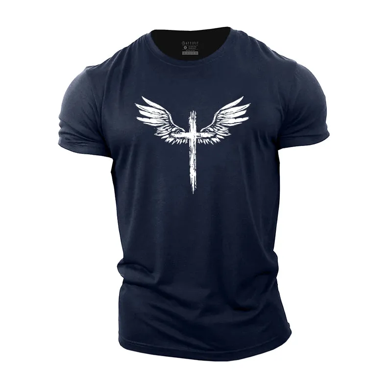 Wings Cross Cotton T-Shirt