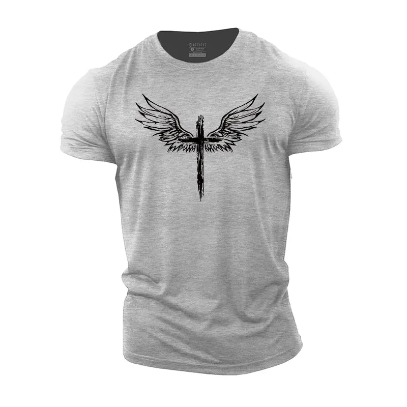 Wings Cross Cotton T-Shirt