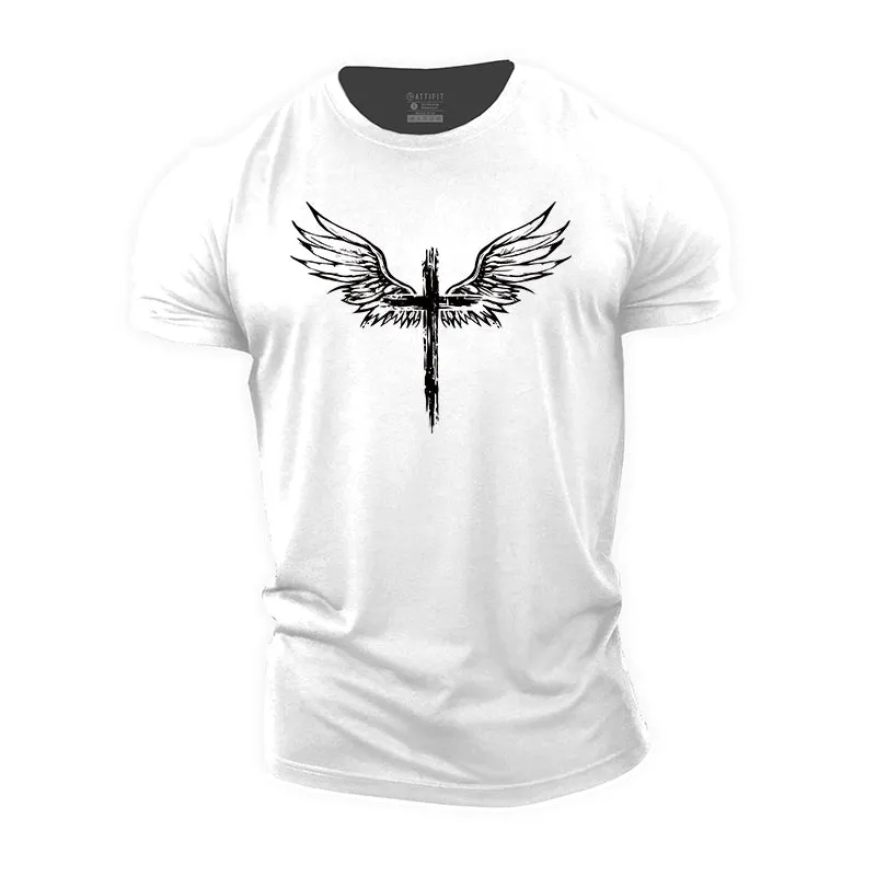Wings Cross Cotton T-Shirt