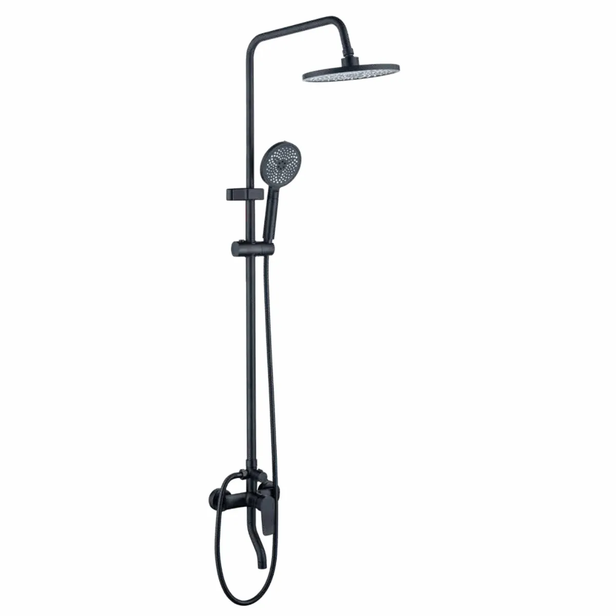 WK Bathroom Black Wall Mounted Three-Function Round Rain Shower Set - K-8832H