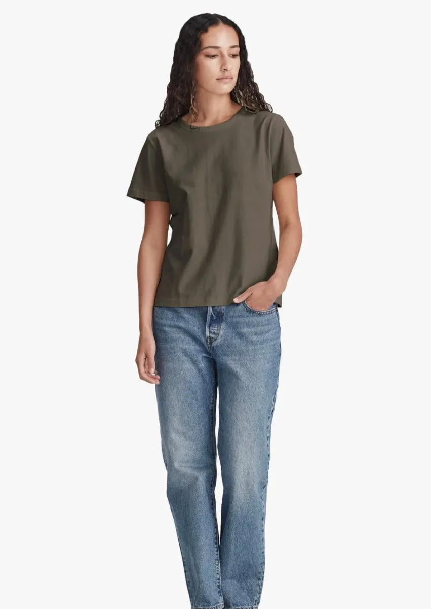 Womens Classic Tee Olive Grey