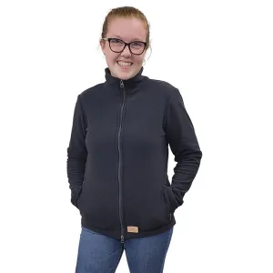 WOMEN'S FITTED CARDIGAN MICRO FLEECE BLACK
