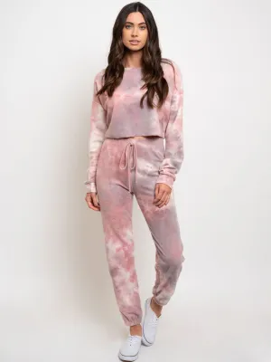 WOMEN'S PINK TIE DYE TOP