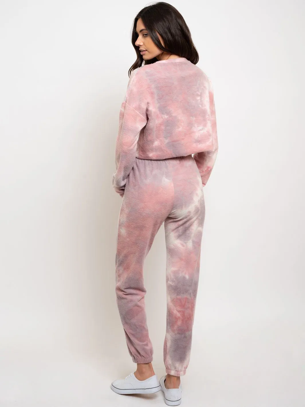 WOMEN'S PINK TIE DYE TOP