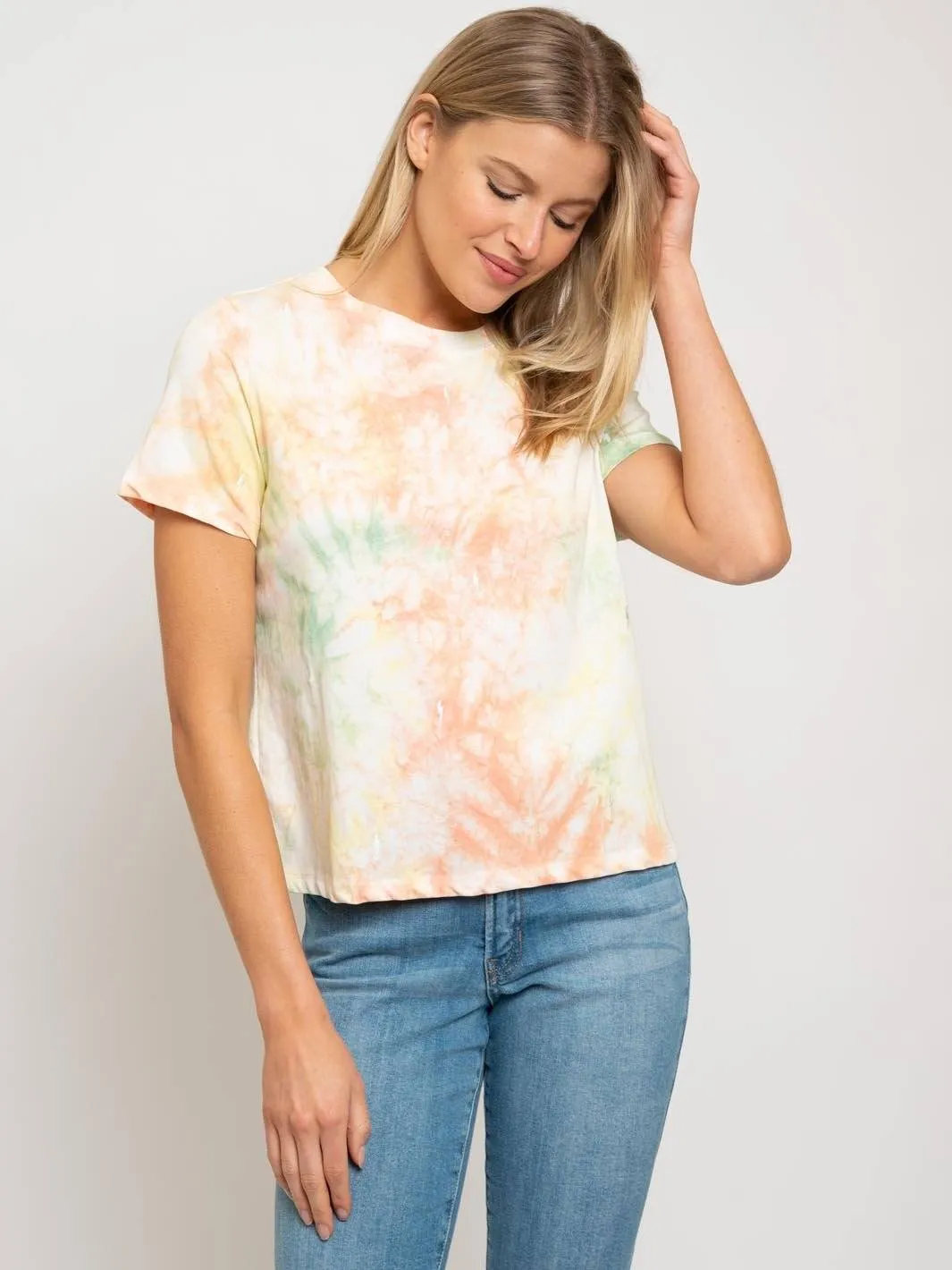 WOMEN'S TIE DYE BASIC TOP