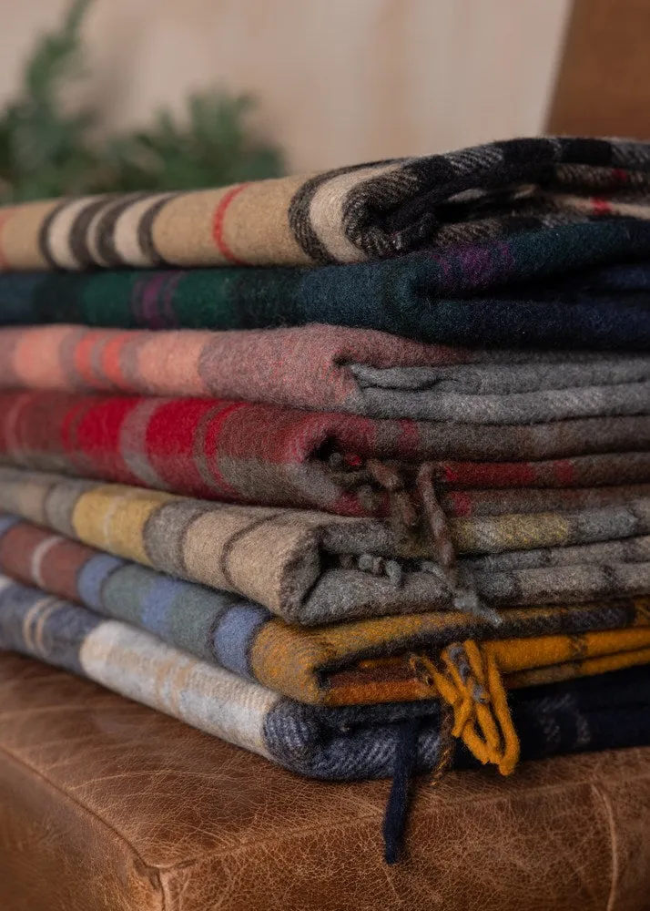 Wool Tartan Blanket - 60'' x 70'' - Buchanan Natural