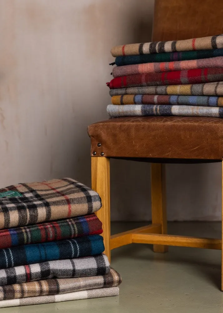 Wool Tartan Blanket - 60'' x 70'' - Buchanan Natural
