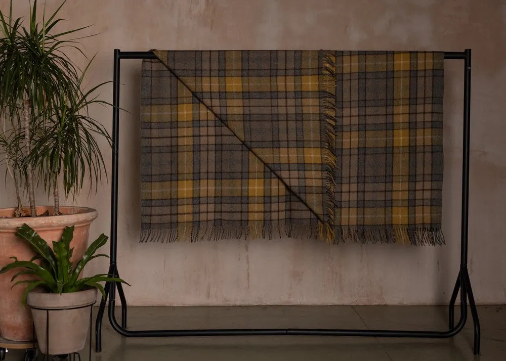 Wool Tartan Blanket - 60'' x 70'' - Buchanan Natural