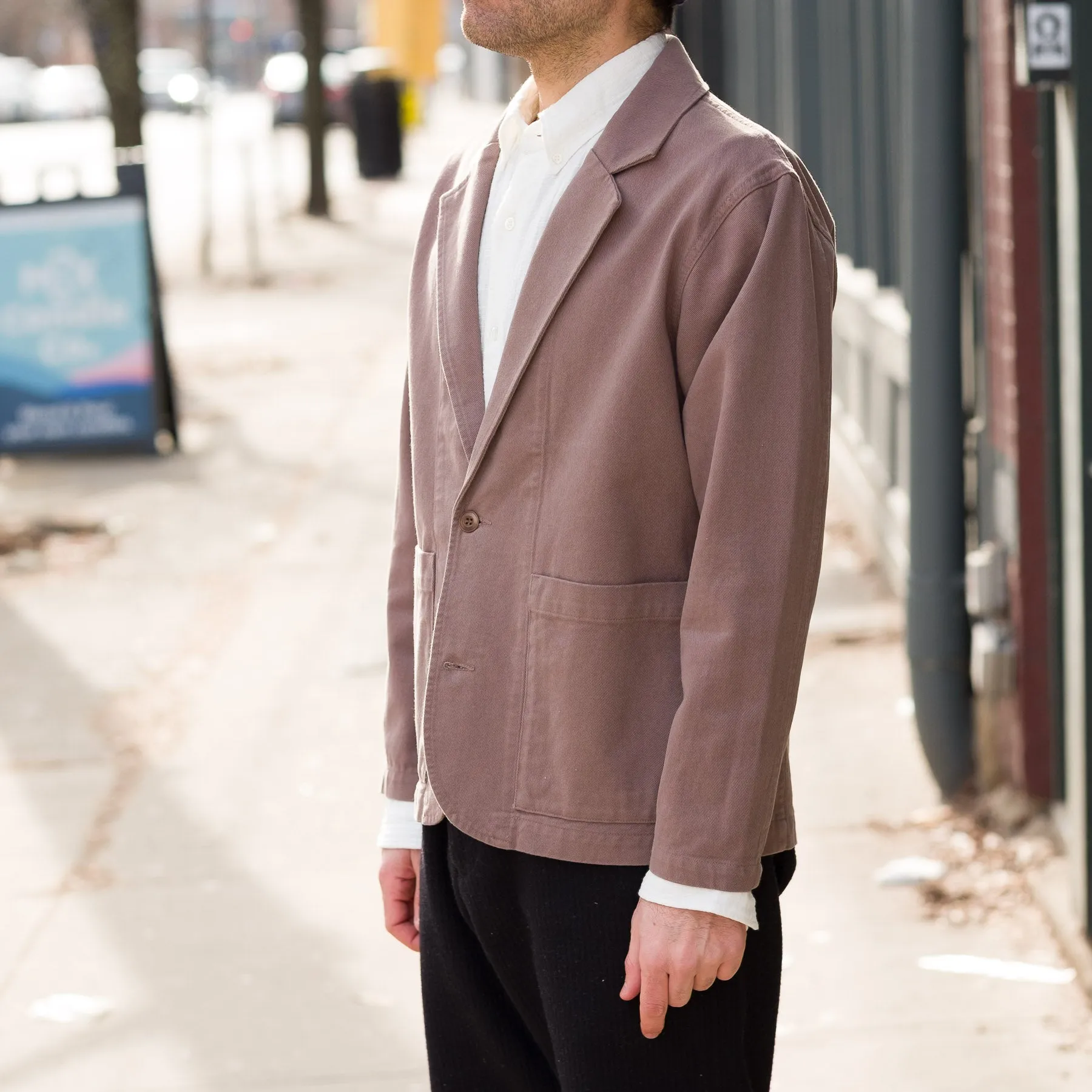 Work Blazer in Tobacco Twill
