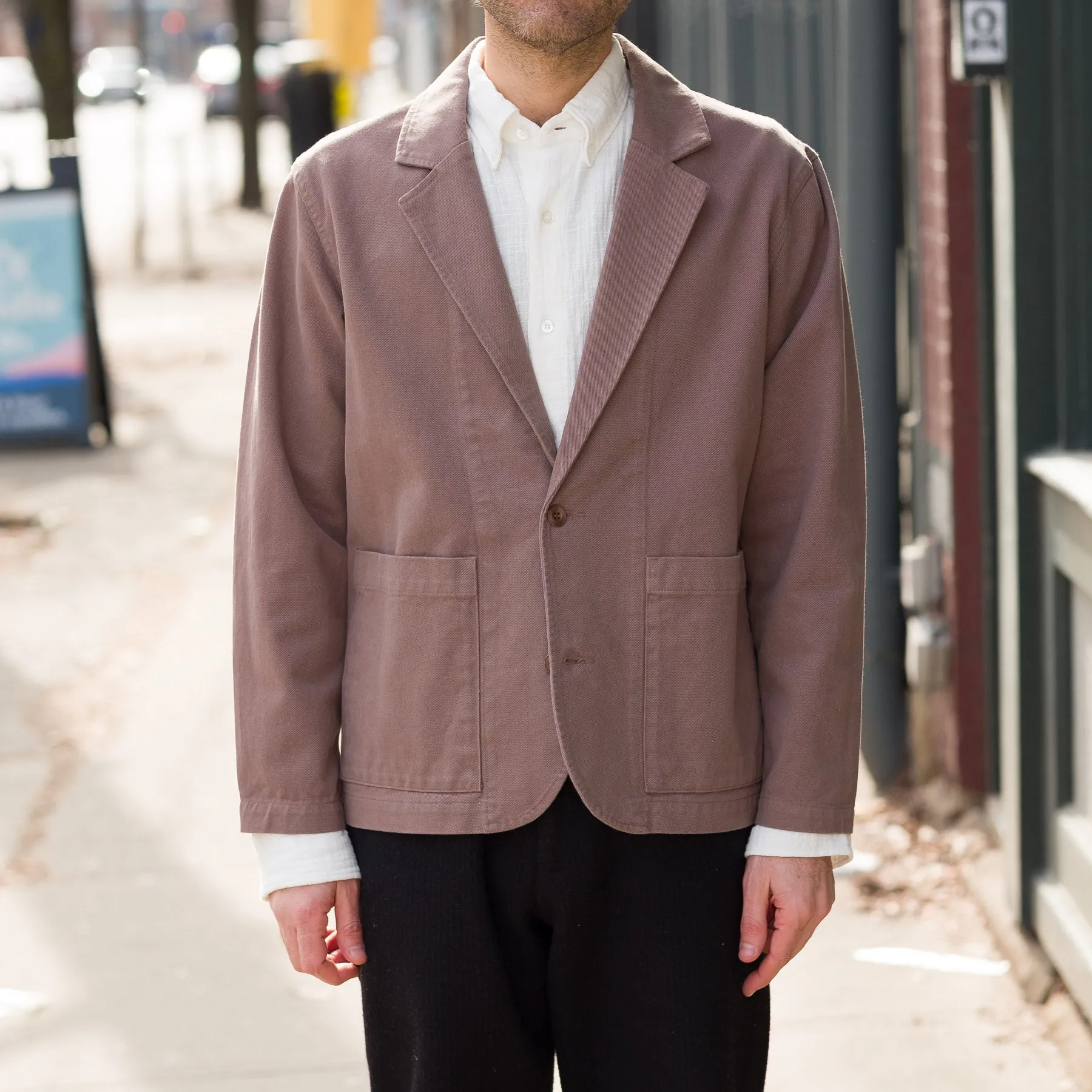 Work Blazer in Tobacco Twill